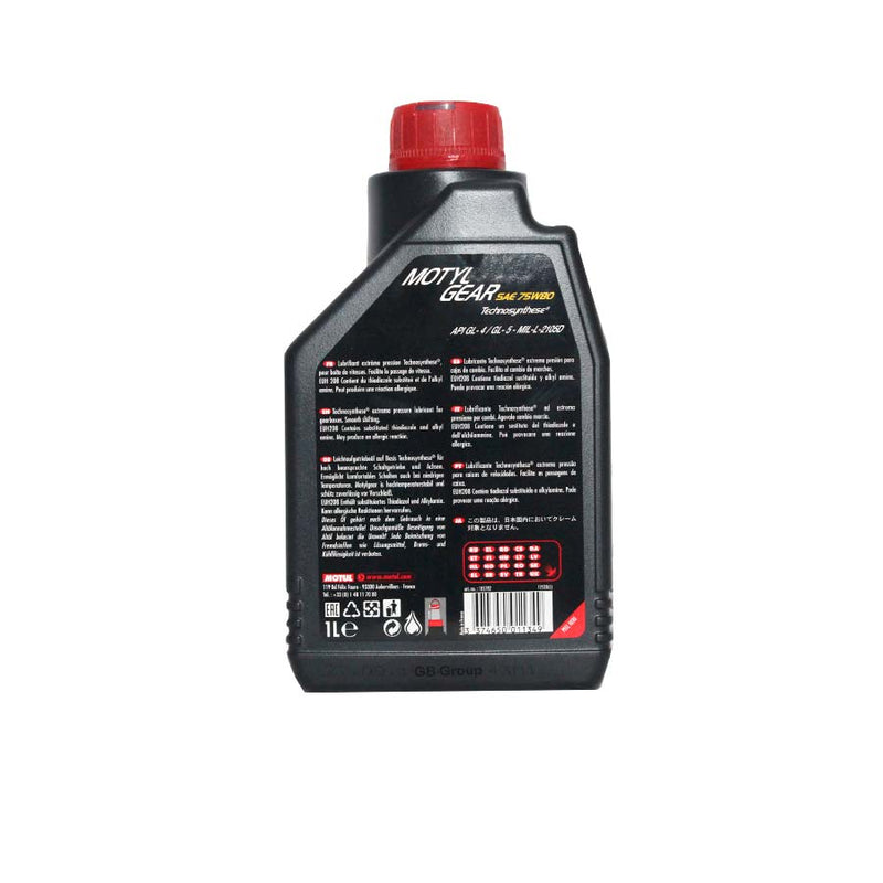 Motul Motylgear SAE 75W80 API GL5 lubricante para transmisiones manuales  Technosynthese botella de 1 litro 105782.