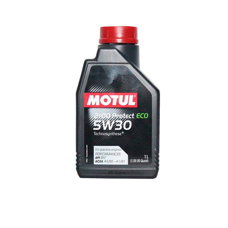 Motul 2100 Protec ECO SAE 5W30 SN ACEA A5/B5 lubricante Technosynthese botella de 1 litro 107157.