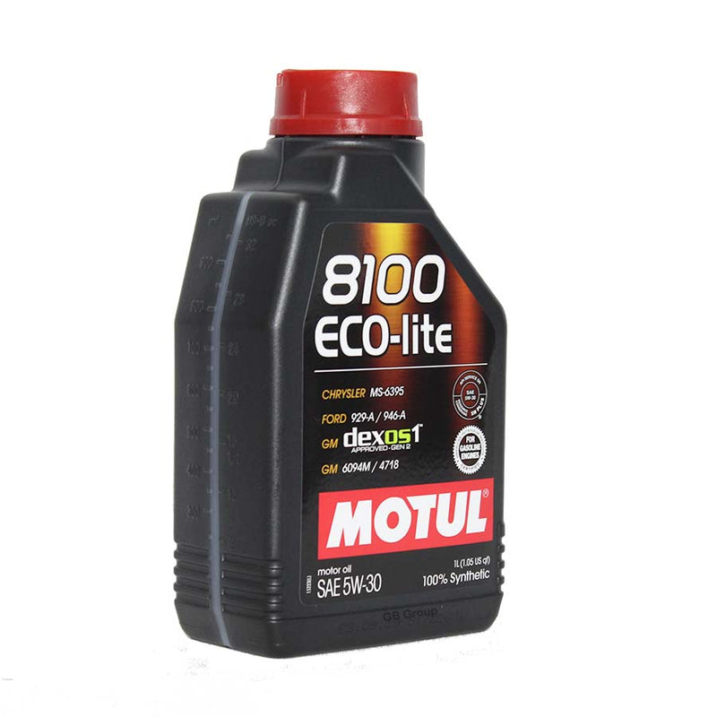 Motul 8100 Eco-Lite SAE 5W30 SN GF5 lubricante 100% sintético botella de 1 litro 108212.