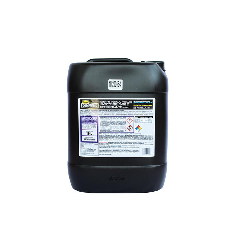 PRESTONE COMMAND ANTICONGELANTE-REFRIGERANTE MORADO CON SCA 50/50 PORRON DE 19 LTS. AFC10100MB-M1 AFC10100MB-M2