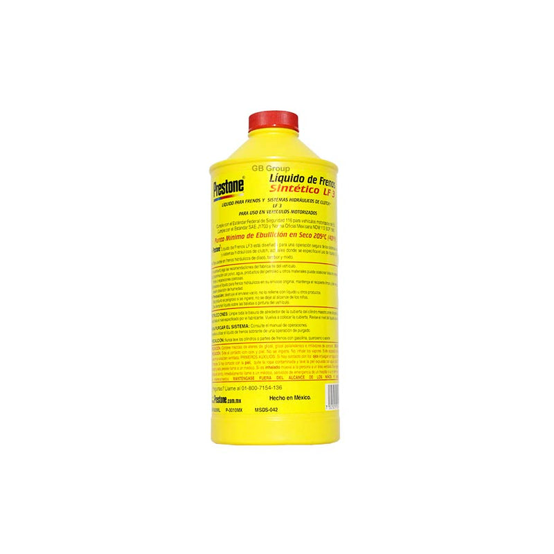 Prestone líquido para frenos LF3 DOT 3 botella de 946 ml. BF5000ML.