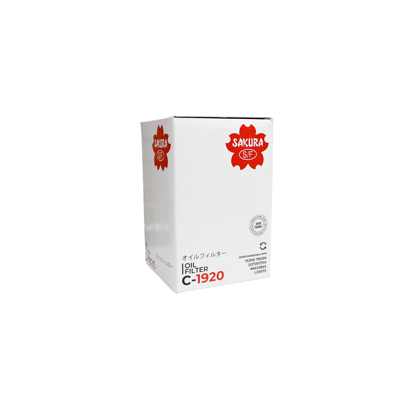 C-1920 Sakura filtro para aceite de JAC Frison T8 4 cilindros, 2.0 litros diésel 2022-24. B199 LF716 51347. 152087B000.