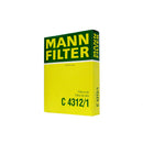 C4312/1 Mann filtro para aire de Mercedes Benz Sprinter 4 cilindros, motor OM651 2.1 litros diésel LA 2007-12. VW Crafter 4 cilindros, 2.0 litros diésel 2001-14. GAVW-651 LX1845 30.340.00. A0000903751