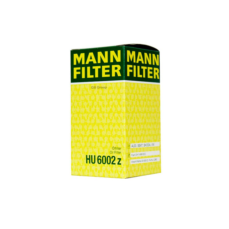 HU6002Z Mann filtro para aceite de VW Jetta 1.8 litros turbo 2015-16, 2.0 litros turbo 2019-21. P40010 OF-6115 CH11498ECO G-784 OX835DECO OX1217D 25.153.00 WL10024 CH11784. 06K115466.