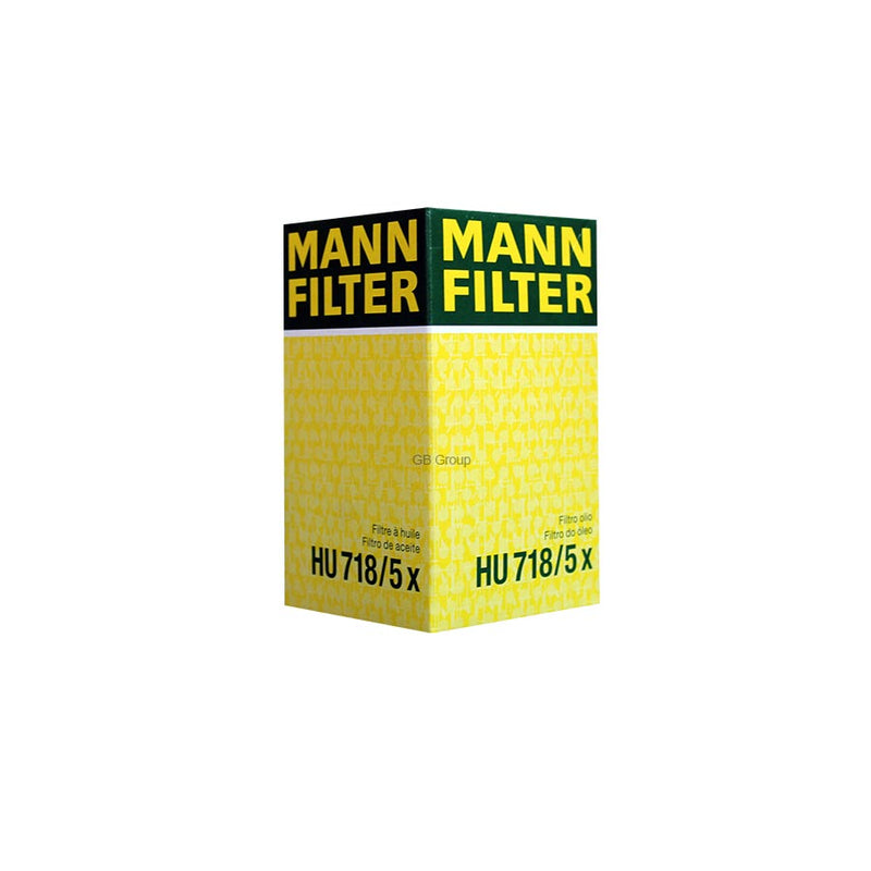 HU718/5X Mann filtro para aceite de Mercedes Benz Sprinter II 424 V6 906 2012-14. OX1537D 25.002.00. 71775180.