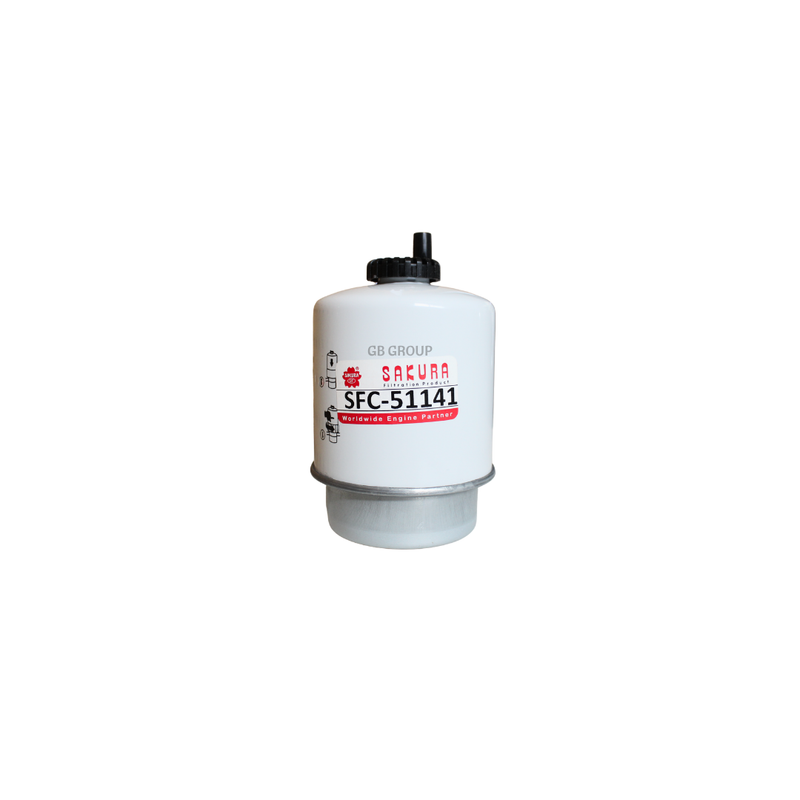 SFC-51141 Sakura filtro para combustible de tractores Massey Ferguson con motor Perkins. BF7681-D WF10127 100-6374 138-3100 87840591.