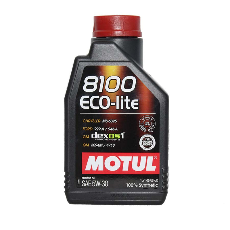 Motul 8100 Eco-Lite SAE 5W30 SN GF5 lubricante 100% sintético botella de 1 litro 108212.