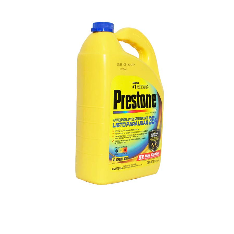 Prestone Anticongelante-Refrigerante amarillo COR GUARD listo para usar 35% galón 3.78 ml. AF12035M