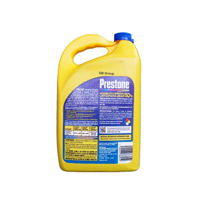 Prestone Anticongelante-Refrigerante amarillo listo para usar COR GUARD 50% galón de 3.78 litros AF12050M.