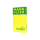 C37001/1 Mann filtro para aire de Dodge Ram 700 4 cilindros, 1.6 litros E. TORQ 2015-19. CA11112 F-68A26 C37001.