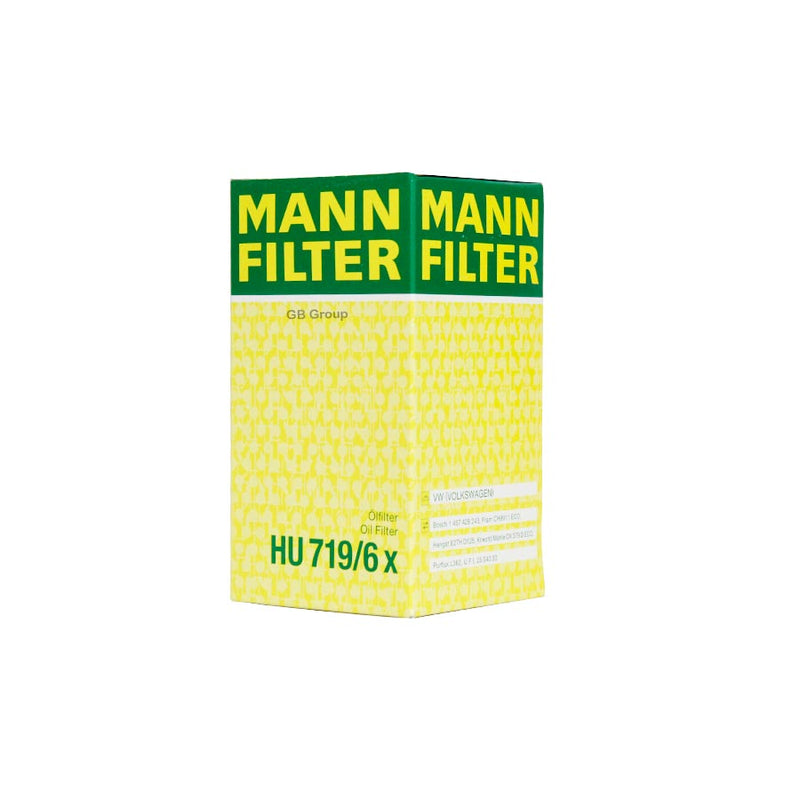 HU719/6X Mann filtro para aceite de Bora 5 cilindros 2.5 litros. 2005-2010. P7399 CH9911 G-313 OX379D OF-5562 TL35581.